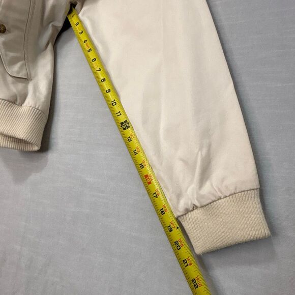 Vintage GANT Men's Size Large White Cotton Full Zip High Neck Bomber Jacket - Picture 15 of 15